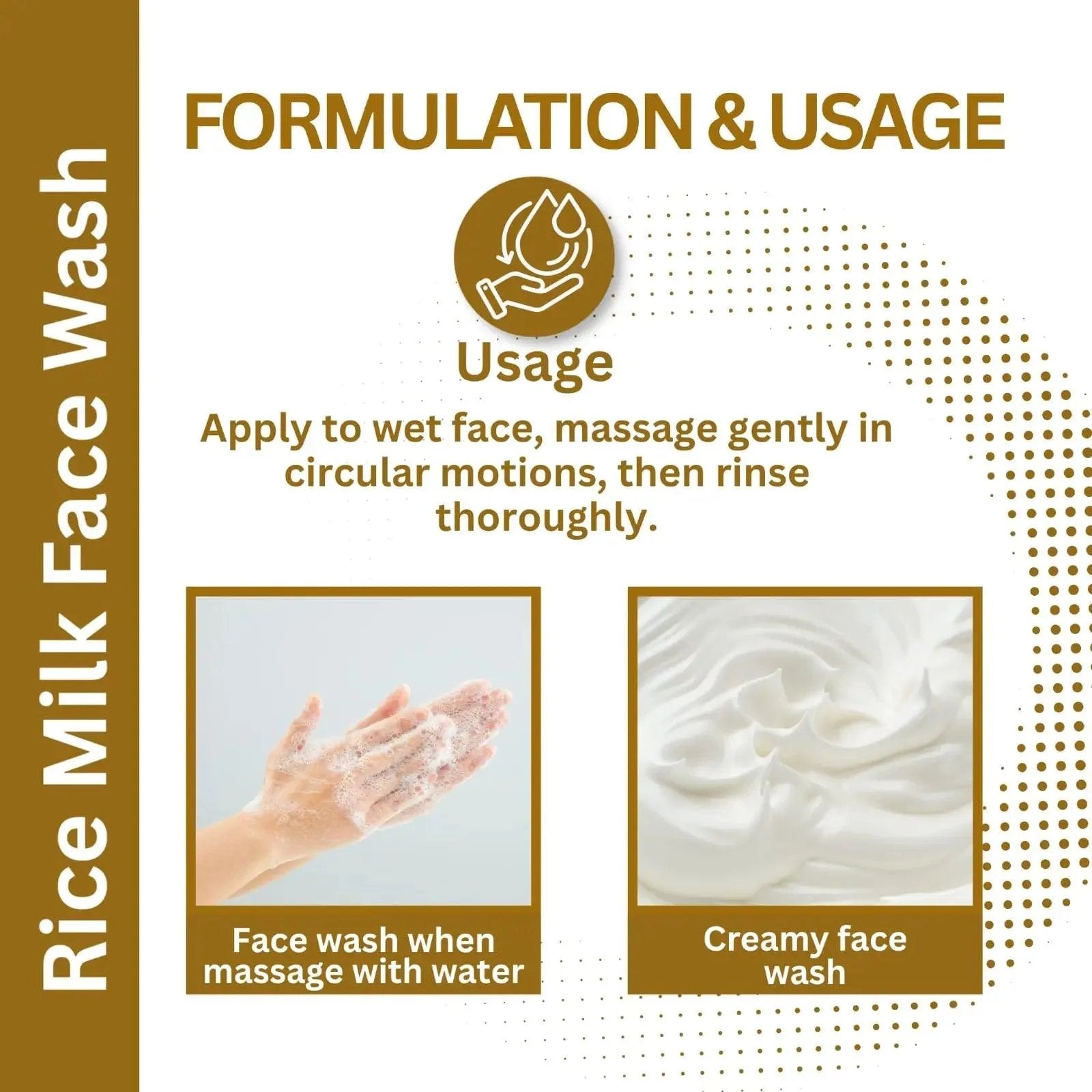 Aizal Glow Rice Milk Face Wash | Rice Extract & Niacinamide Face Wash - Aizal Glow