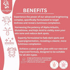 Aizal Glow Alpha Bright Face Wash | Alpha Arbutin, Kojic Acid, Glutathione & Niacinamide Face Wash for Dark Spots, Pigmentation - Aizal Glow