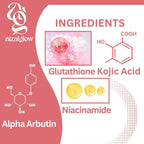 Aizal Glow Alpha Bright Face Wash | Alpha Arbutin, Kojic Acid, Glutathione & Niacinamide Face Wash for Dark Spots, Pigmentation - Aizal Glow